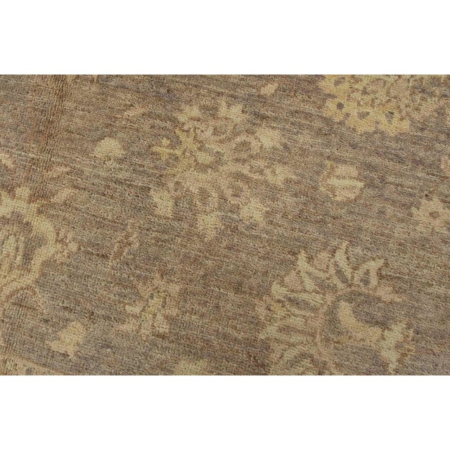 Ziegler Rug 5′ X 5’1” Lilac Wool Traditional Hand-Knotted Oriental Carpet For Sale - Image 4 of 12