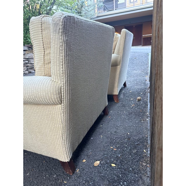1980s Ralph Lauren by Henredon Down-Filled Lounge Chairs, Pair For Sale - Image 13 of 17