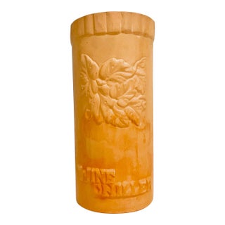 Mid 20th CenturyFrench Rustic European Boho Chic Terra Cotta Wine Chiller. For Sale