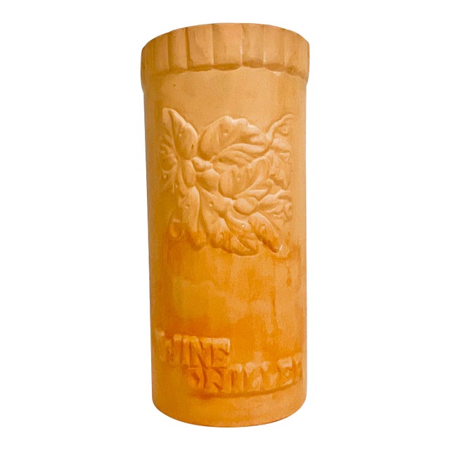 Mid 20th CenturyFrench Rustic European Boho Chic Terra Cotta Wine Chiller For Sale