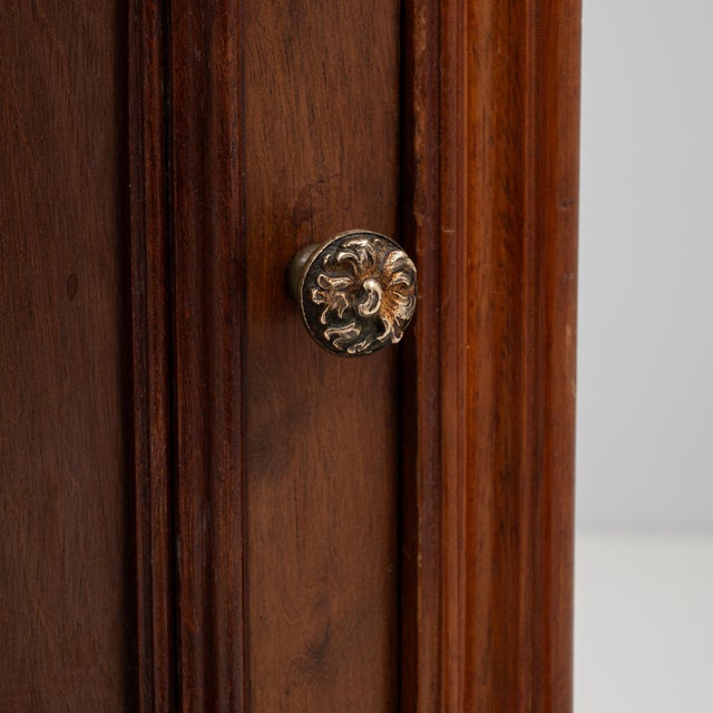 French 19th Century French Wooden Bedside Table With Marble Top On Wheels For Sale - Image 3 of 12