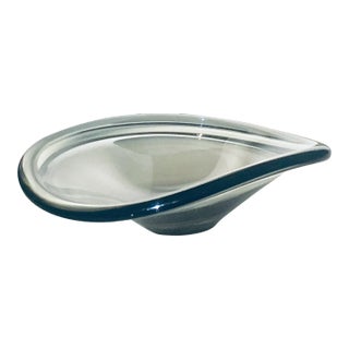 Per Lutken for Holmegaard Smoke Glass Decorative Bowl 1960s Scandinavian Modern For Sale