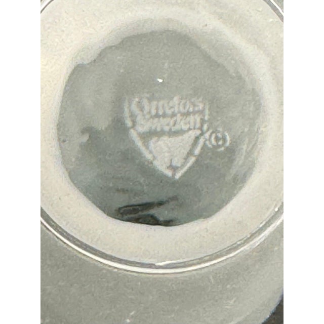 1990s Anne Nilsson for Orrefors "Celeste" Frosted Crystal Candlesticks, Sweden (Pair) For Sale - Image 5 of 17