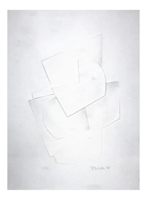 Hans Richter, Untitled, Original Embossing On Aluminium, 1970