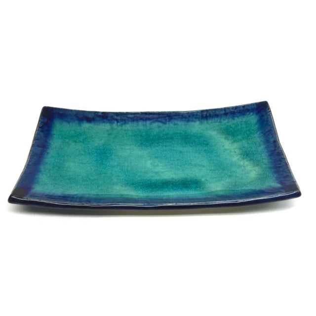 Japanese Vintage Japanese Artisan Sushi Plate For Sale - Image 3 of 11