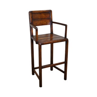 Jonathan Charles Country Farmhouse Walnut Barstool For Sale