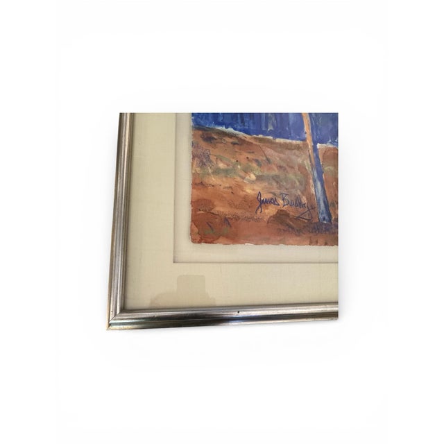 Offered is a striking large-scale original landscape painting by artist James Busby, beautifully capturing a rhythmic...