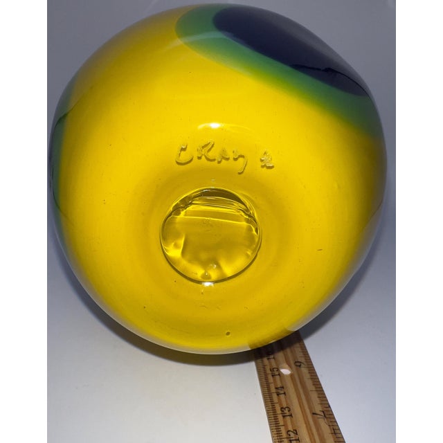 Contemporary 1996 Tony Cray Post Modern Art Glass Vase For Sale - Image 3 of 5