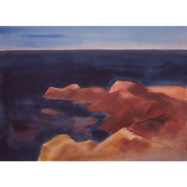 Fritz Kohlstädt, Klippen von Bornholm, 1988, Watercolor For Sale - Image 6 of 6