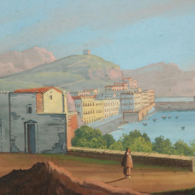 Textile Unknown, Neapolitan School, Capri and Amalfi, Gouache on Paper For Sale - Image 7 of 12