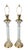 Brass and Glass Column Buffet Table Lamps - A Pair For Sale - Image 4 of 10