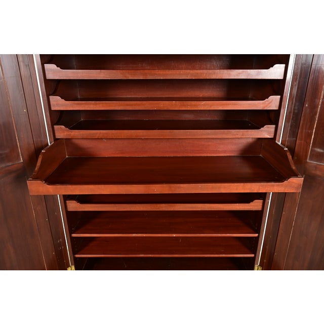 R. J. Horner Victorian Mahogany Mirror Front Armoire Dresser or Linen Press, Circa 1890s For Sale In South Bend - Image 6 of 11