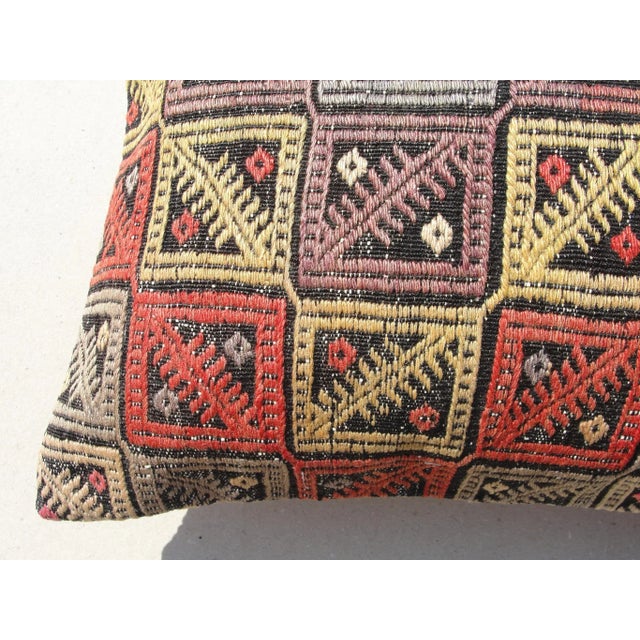 1970s Kilim Rug Pillow Cover Decorative For Sale - Image 5 of 9