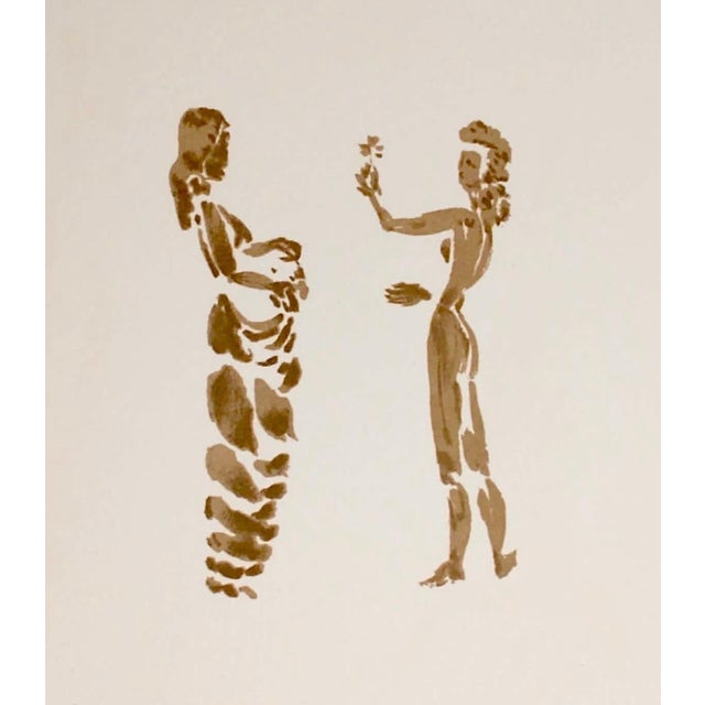 Apelles Fenosa, Apeles Fenosa Spanish Sculptor Mourlot Lithograph Abstract Expressionist Figures, 1972 For Sale