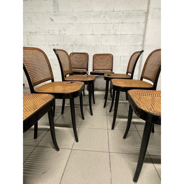 Model 811 Chairs by Josef Hoffmann for Drevounia Manufacture, 1970s, Set of 10 For Sale - Image 12 of 18