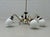 Mid-Century Modern Sputnik Ceiling Light with Brass Frame and Opal Glass, 1950s For Sale - Image 3 of 13