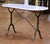 Early 20th Century Early 20th Century French Oval Marble-Top Pastry Table With Polished Iron Base For Sale - Image 5 of 8