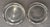 Two hand-signed plates by Salviati for Charles Pfister, Murano. Glass, each measuring 2.6 x 20.4 cm. Scratches on the...