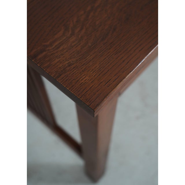 Stickley Mission Oak Spindle Side Office Desk For Sale - Image 9 of 18