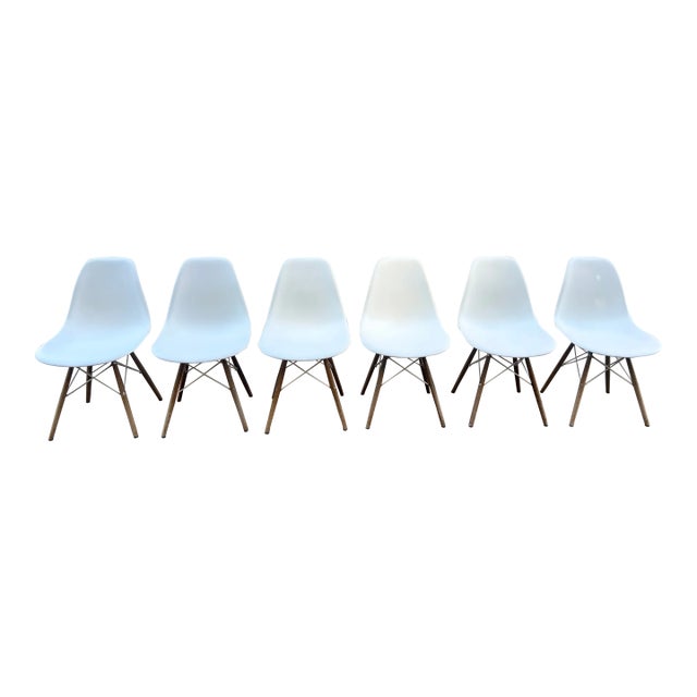 Eames Molded Fiberglass Chair Set For Sale