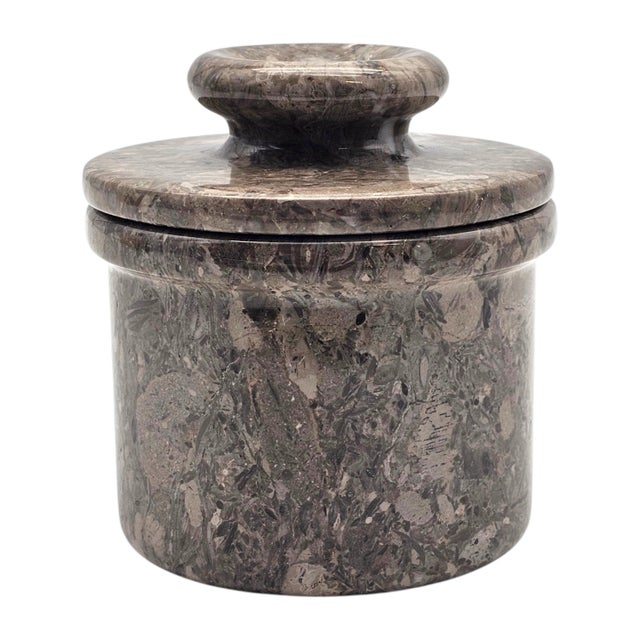 Polished Marble Butter Container With Lid, Stone Kitchen Vessel, 4.25" For Sale - Image 13 of 18