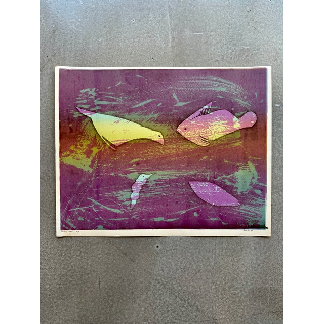 Designed and hand-printed in 1963, this original limited-edition relief print is titled "So what's new?" and is signed by...