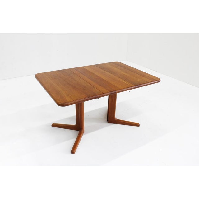 Brown Vintage Danish Extendable Dining Table in Teak, 1960s For Sale - Image 8 of 8