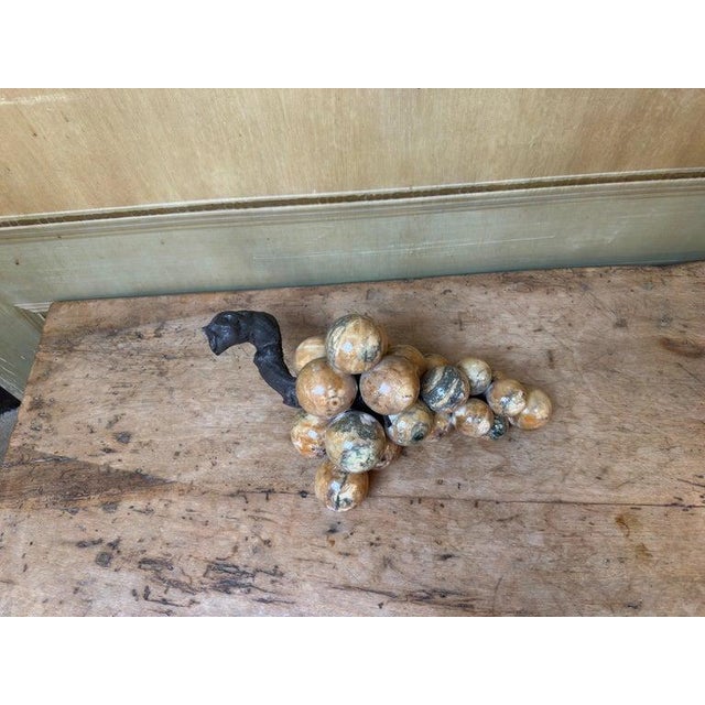 Early 19th Century Large Vintage Italian Alabaster Grape Cluster Sculpture For Sale - Image 5 of 11