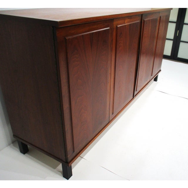George Nakashima Styled Mid Century Walnut Credenza Server Sideboard For Sale - Image 14 of 15