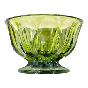 Vintage Green Glass Bowl