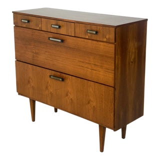 Vintage Shoe Cabinet in Teak For Sale