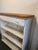 Shabby Chic White + Tan Bookshelf, Vintage For Sale - Image 11 of 12