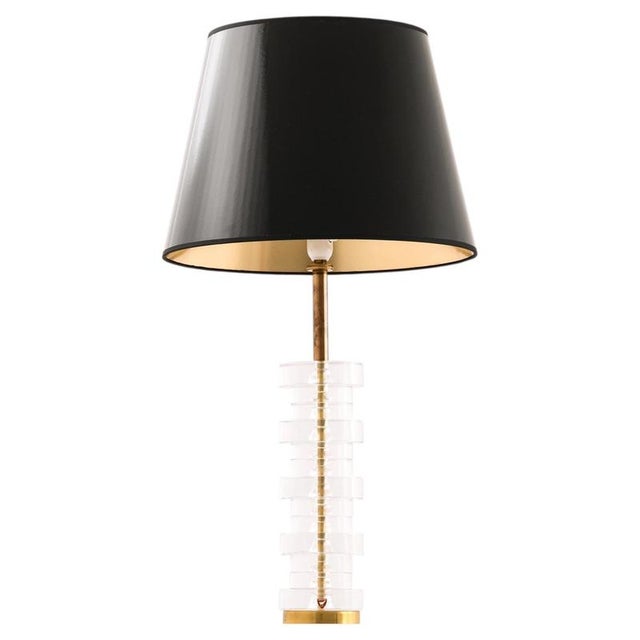 Table Lamp in Brass and Glass attributed to Carl Fagerlund, 1960s For Sale - Image 11 of 11
