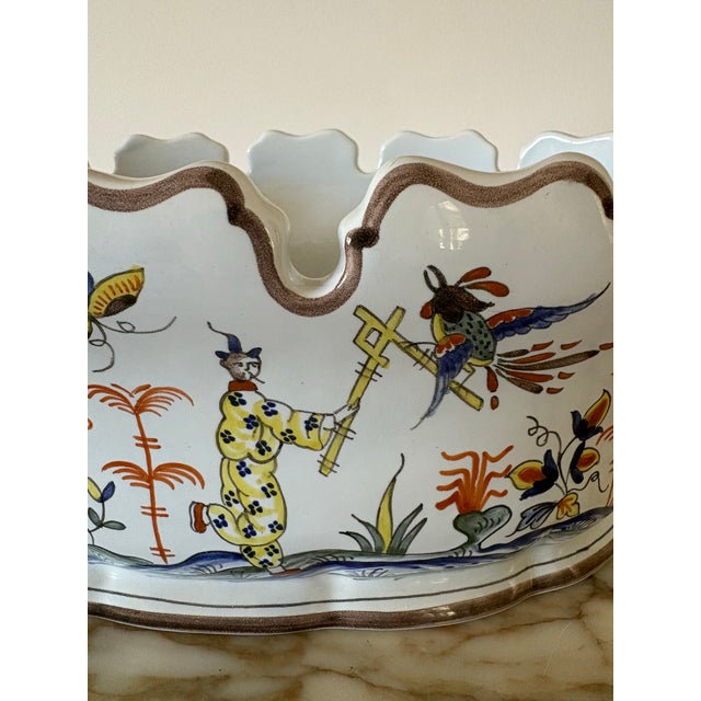Late 20th Century Handpainted Faience Tiffany & Co. Chinoiserie Jardineire For Sale - Image 6 of 12