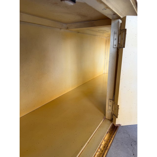 Gold Vintage Italian Hollywood Regency Style Gilt Decorated Credenza For Sale - Image 8 of 17