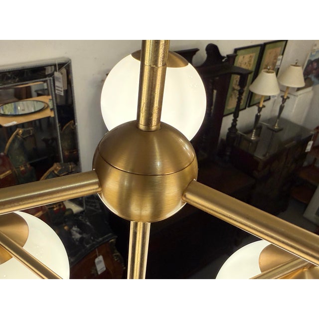 West Elm Sphere + Stem Chandelier For Sale - Image 10 of 12