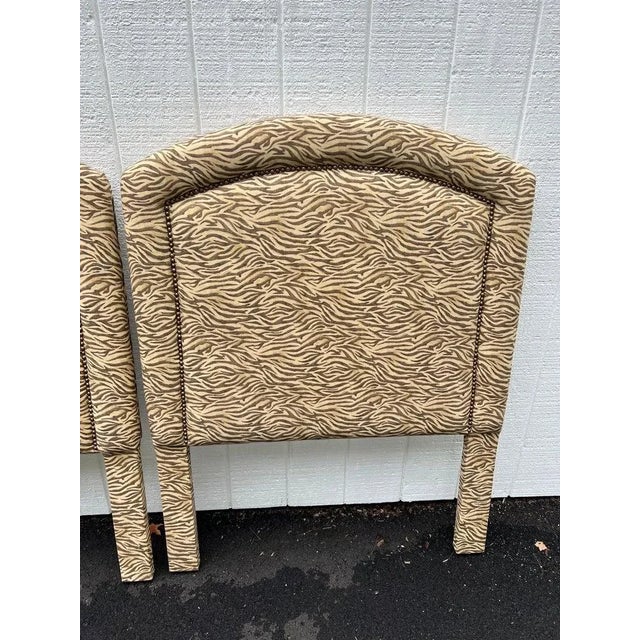 Pair of Zebra Print Twin Headboards Chairish