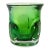 Mid Century Kosta Boda Signed Goran Warff Art Glass Green Pinched Bubble Vase For Sale