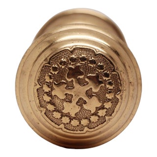 Early 20th Century Russell & Erwin Polished Brass Entry Door Knobs For Sale