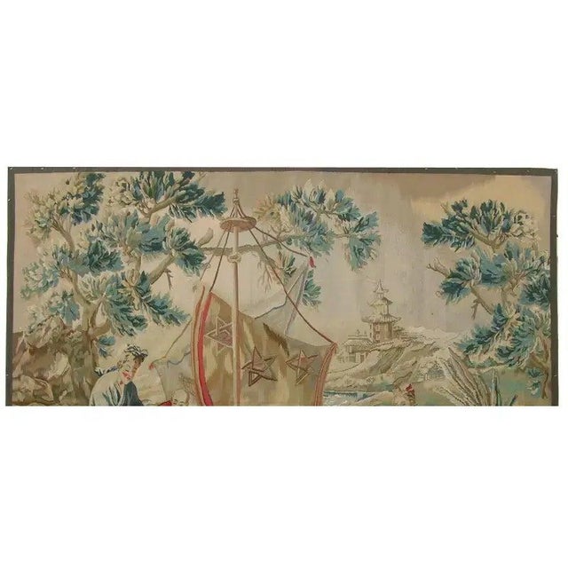 Vintage Woven Ship Tapestry For Sale In Los Angeles - Image 6 of 9
