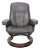 Stressless Ekornes Lounge Chair With Ottoman – Dark Brown Leather & Wood Base For Sale