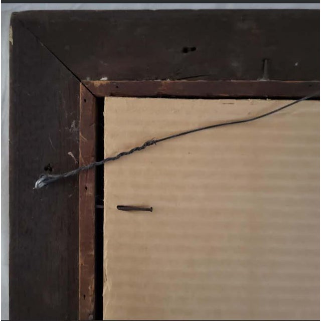 Litter of Brown Scottie Puppies Vintage Print in Antique Frame & Glass For Sale - Image 4 of 5