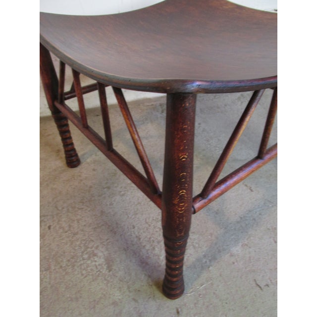Liberty & Co. English Egyptian Revival Style Thebes Stool Circa 1920 For Sale - Image 4 of 9
