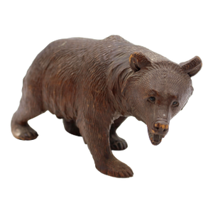 Late 19th Century Swiss Small-Medium Size Strolling Black Forest Bear