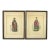 Antique Oriental Colored Lithograph Mandarin Prints Man & Woman of Royalty - Set of 2 For Sale