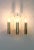 Wonderful pair of midcentury wall sconces with 4 murano ice glass pieces, made by kalmar, austria, manufactured, circa...