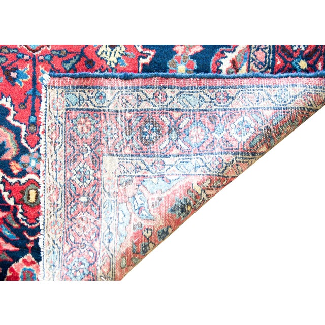 Red Early 20th Century Persian Sarouk Rug For Sale - Image 8 of 9
