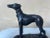 Black Art Deco Bronze Dogs on Marble Bases- Set of 2 For Sale - Image 8 of 15