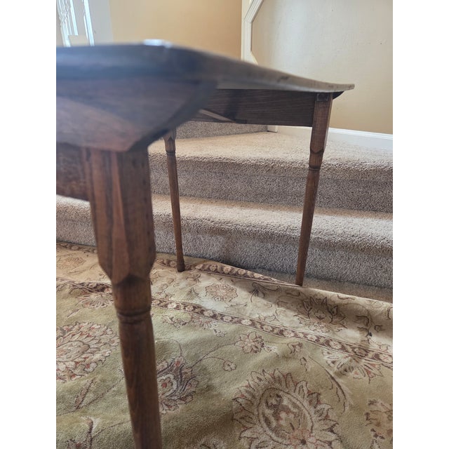 Farmhouse Antique Wood Folding Table For Sale - Image 3 of 16