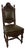 An Antique High-Back Side Chair or Small Throne Chair, in a Spanish Renaissance, Jacobean, or Louis XIII Style From the 19th Century. For Sale